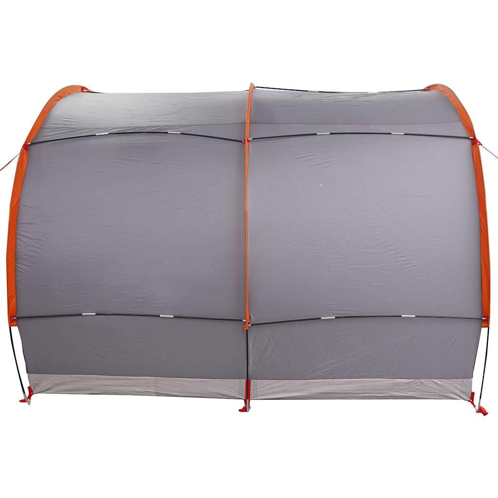 Fietstent met dak Grijs en Oranje 256 x 222 x 182 cm taft