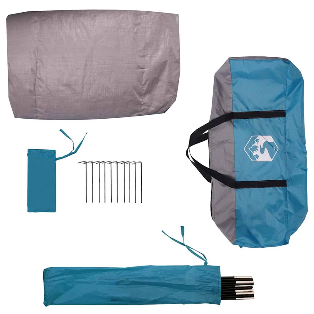 Tent met dak met opslag Blauw 268 x 240 x 191 cm Polyester