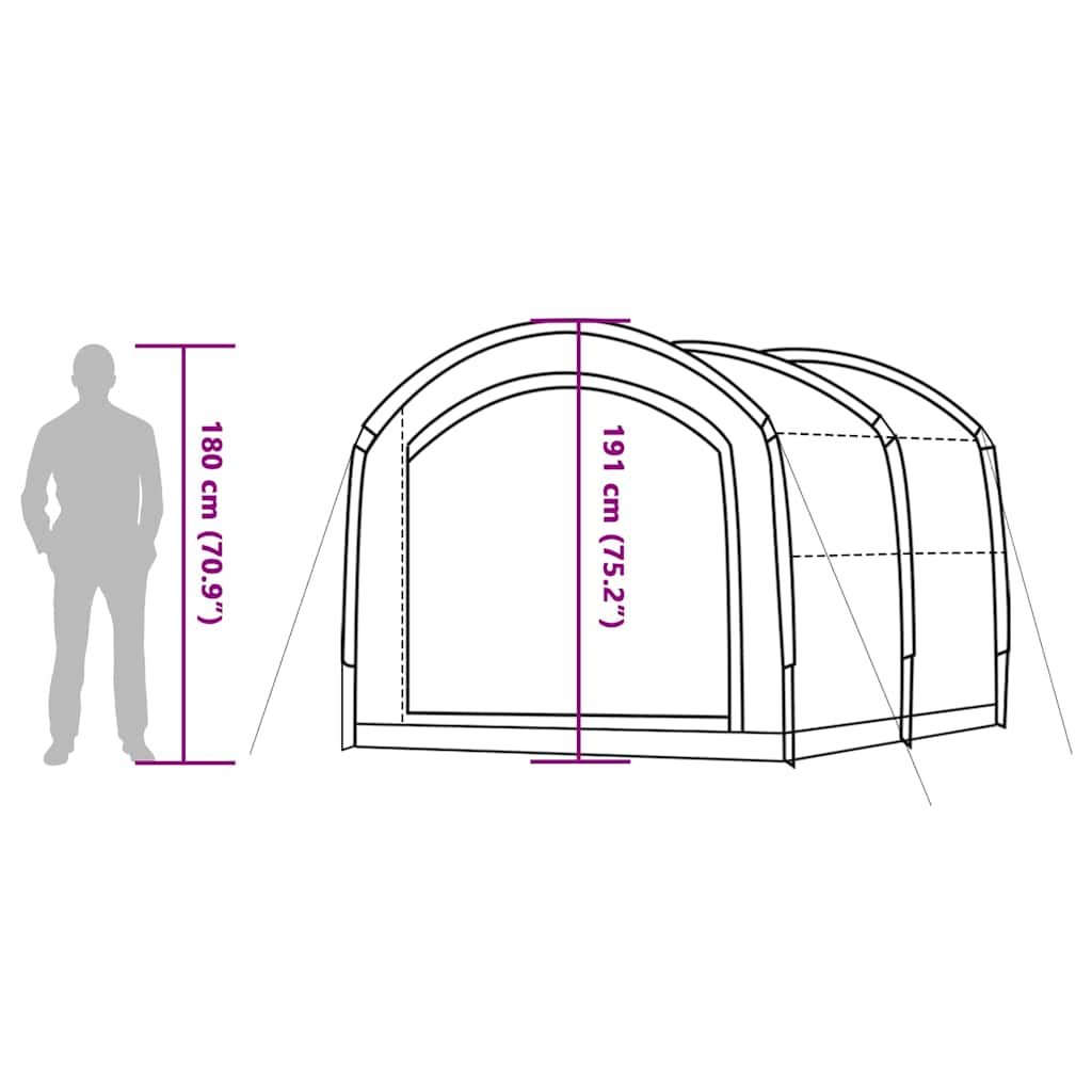 Tent met dak met opslag Blauw 268 x 240 x 191 cm Polyester