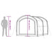Tent met dak met opslag Blauw 268 x 240 x 191 cm Polyester