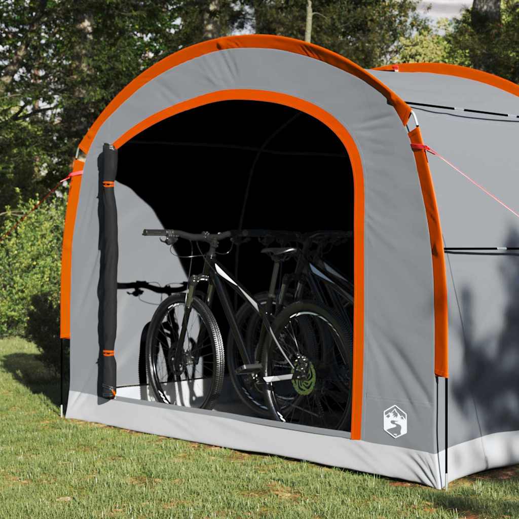 Tent met dak Grijs en oranje 268 x 240 x 191 cm Polyester