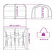 Tent met dak Grijs en oranje 268 x 240 x 191 cm Polyester