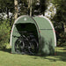 Fietstent met dak met opslag Groen 210 x 90 x 174 cm