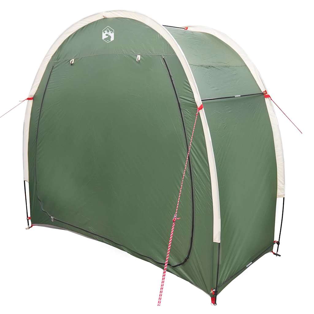 Fietstent met dak met opslag Groen 210 x 90 x 174 cm