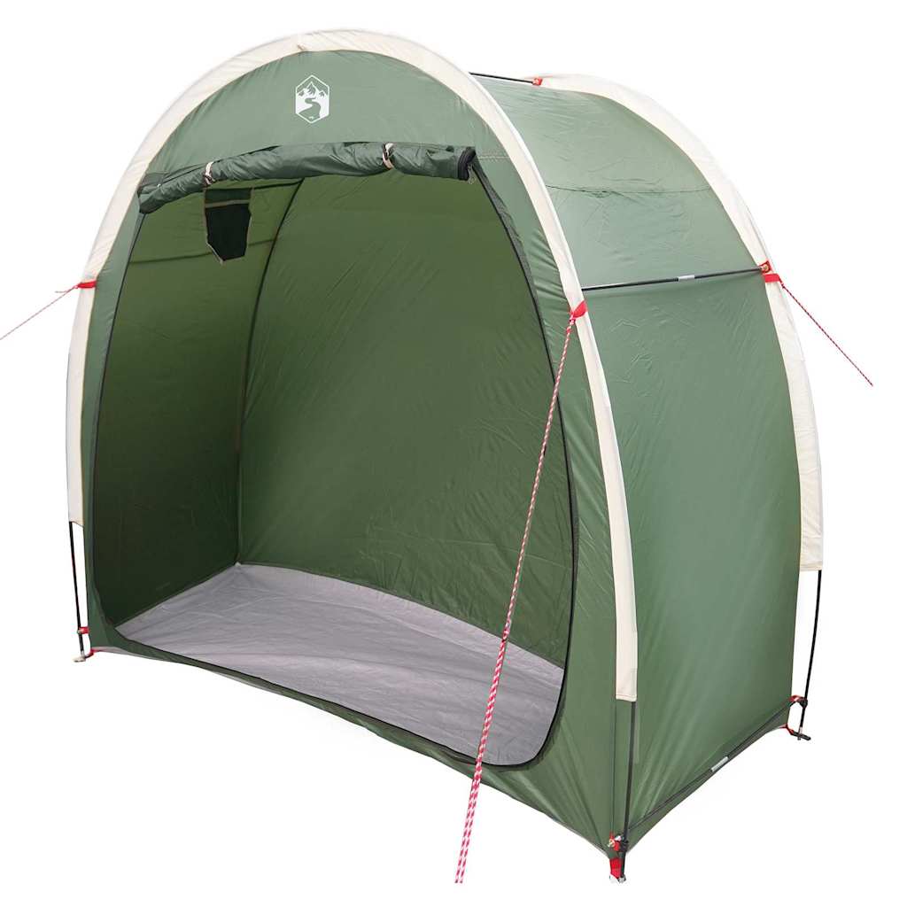 Fietstent met dak met opslag Groen 210 x 90 x 174 cm
