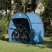 Fietstent met dak met opslag Blauw 210 x 90 x 174 cm