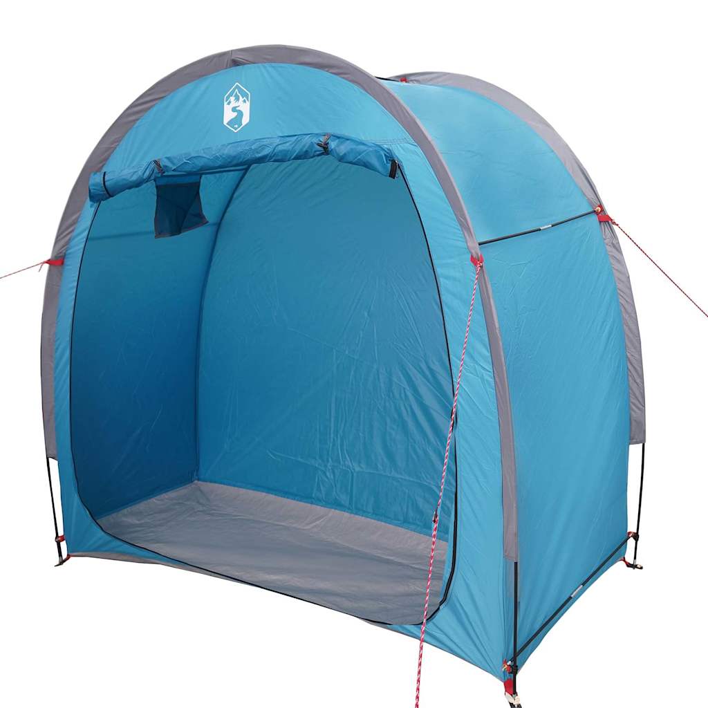 Fietstent met dak met opslag Blauw 210 x 90 x 174 cm