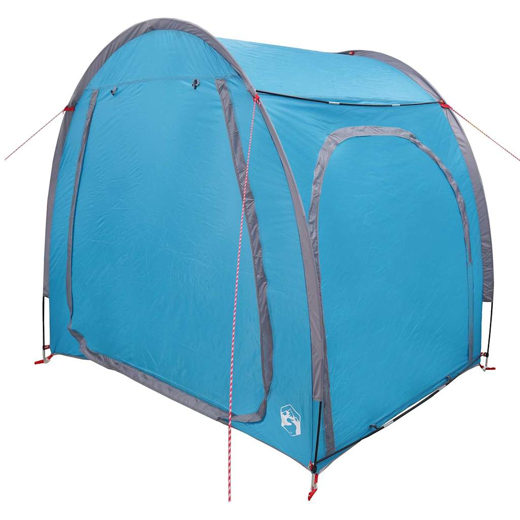 Fietstent met dak met opslag Blauw 218 x 156 x 180 cm