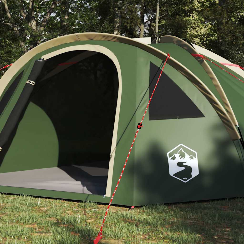 Koepeltent 4-persoons 308 x 268 x 130 cm Waterdicht Groen taft