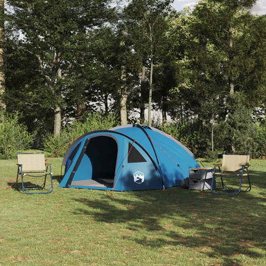 Koepeltent 4-persoons 308 x 268 x 130 cm Waterdicht Blauw taft