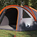 Koepeltent 4-persoons 308 x 268 x 130 cm Grijs en Oranje taft