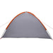 Koepeltent 4-persoons 308 x 268 x 130 cm Grijs en Oranje taft