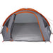 Koepeltent 4-persoons 308 x 268 x 130 cm Grijs en Oranje taft