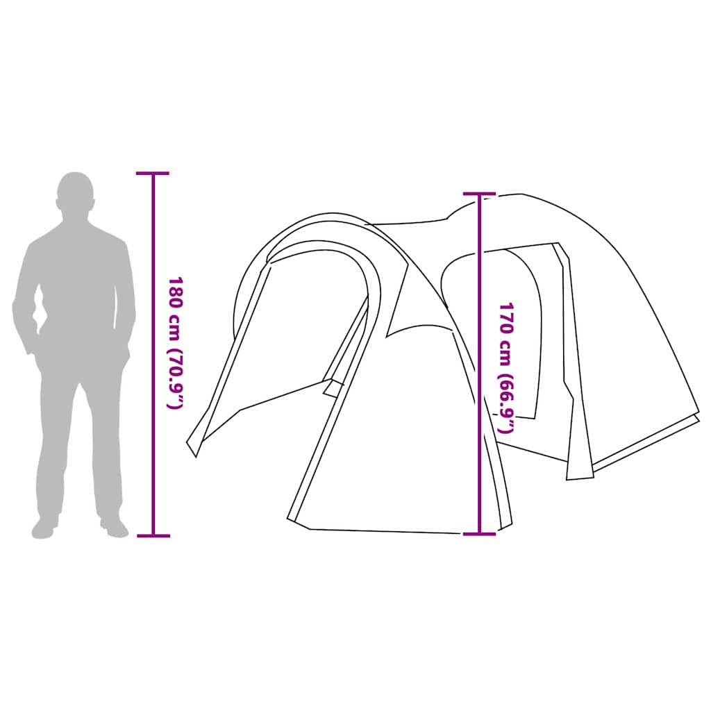 Koepeltent Koepel met dak met opslag Blauw 384 x 254 x 170 cm