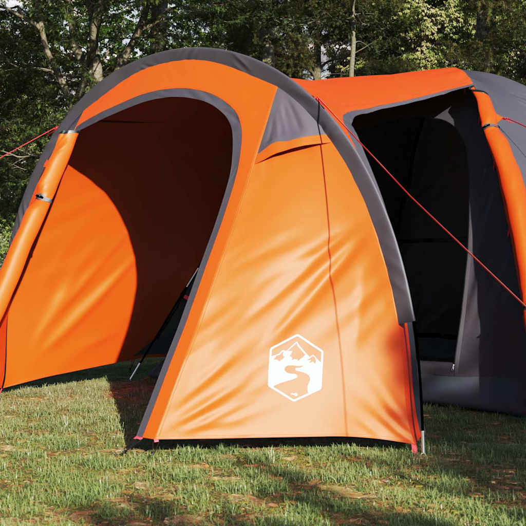 Koepeltent Koepel met dak Grijs en Oranje 384 x 254 x 170 cm
