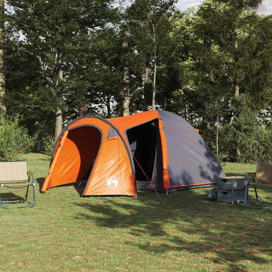 Koepeltent Koepel met dak Grijs en Oranje 384 x 254 x 170 cm