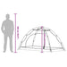 Tent met dak met opslag Grijs en zwart 236 x 108 x 120 cm