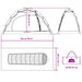 Tent met dak met opslag Grijs en zwart 236 x 108 x 120 cm