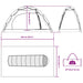 Tent met dak met opslag Grijs en zwart 236 x 150 x 136 cm