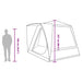 Camping Tent Huisje met dak Groen 420 x 420 x 227 cm Polyester