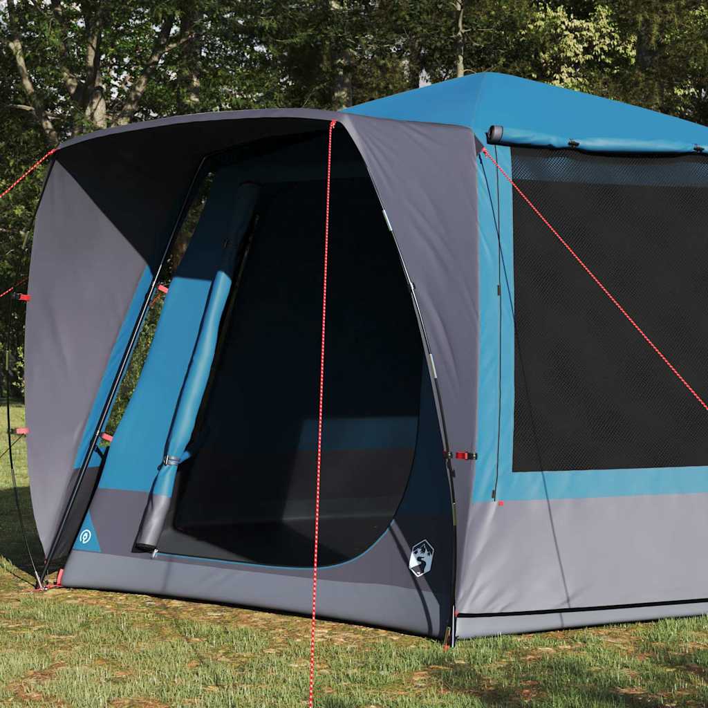 Camping Tent Huisje met dak Blauw 420 x 420 x 227 cm Polyester