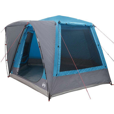 Camping Tent Huisje met dak Blauw 420 x 420 x 227 cm Polyester