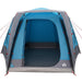 Camping Tent Huisje met dak Blauw 420 x 420 x 227 cm Polyester