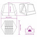 Camping Tent Grijs en oranje 420 x 420 x 227 cm Polyester