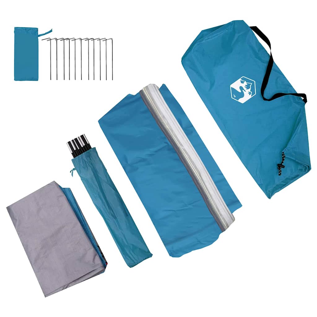 Achterkleptent -persoons 194 x 180 x 210 cm Blauw taft