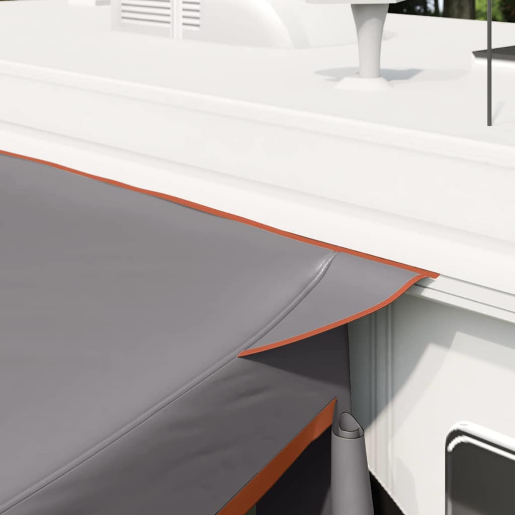 Achterkleptent -persoons 285 x 255 x 245 cm Grijs en Oranje