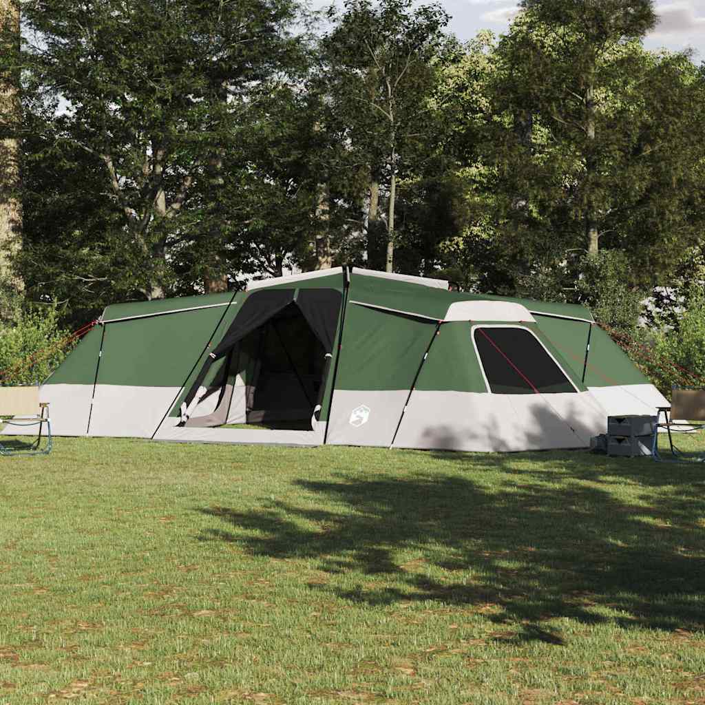 Gezinstent met dak met opslag Groen 833 x 585 x 216 cm taft