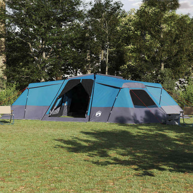 Gezinstent met dak met opslag Blauw 833 x 585 x 216 cm taft