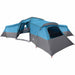Gezinstent met dak met opslag Blauw 833 x 585 x 216 cm taft