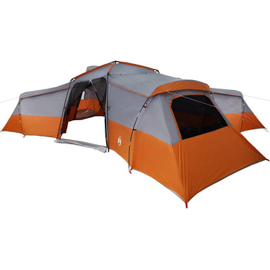 Gezinstent met dak Grijs en Oranje 833 x 585 x 216 cm taft