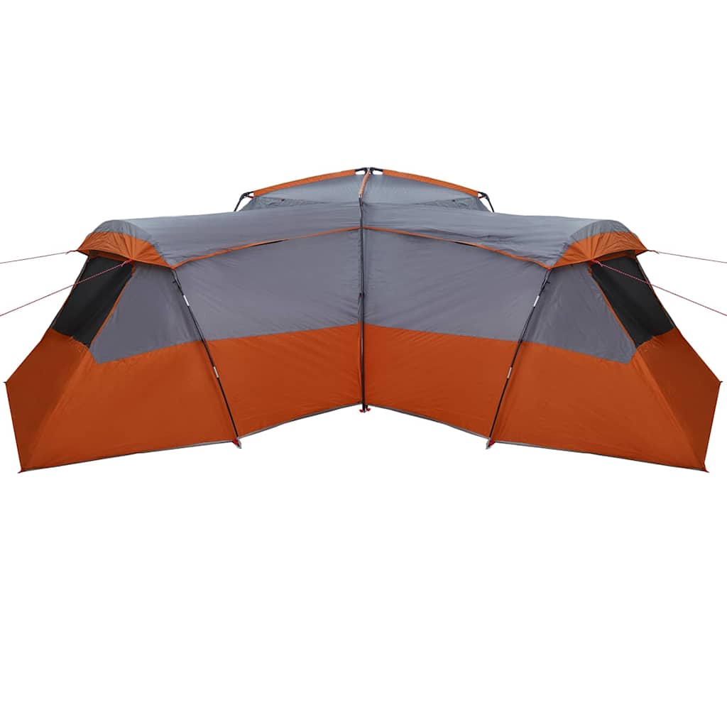 Gezinstent met dak Grijs en Oranje 833 x 585 x 216 cm taft