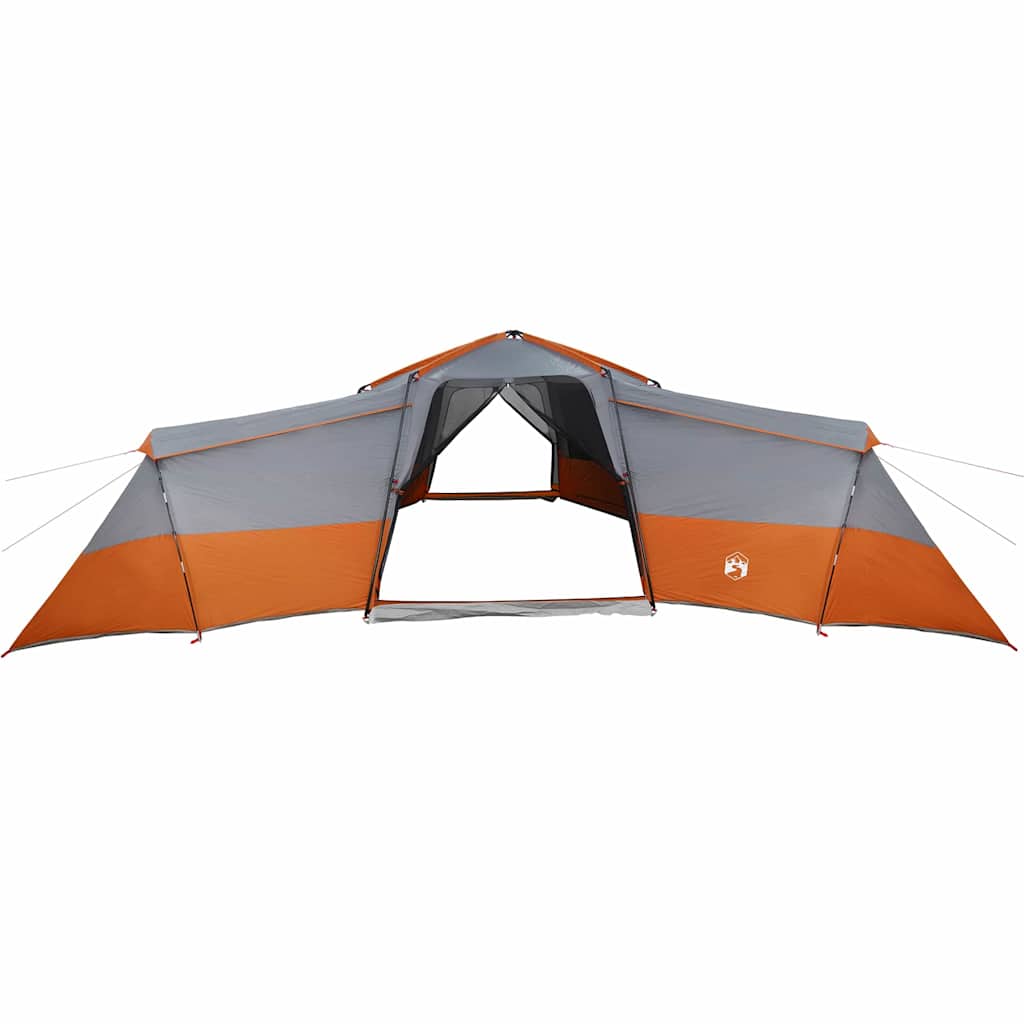 Gezinstent met dak Grijs en Oranje 833 x 585 x 216 cm taft