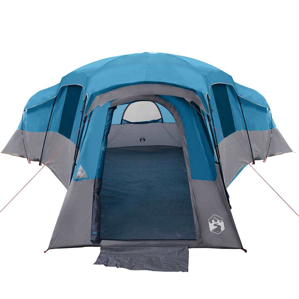 Gezinstent met dak met opslag Blauw 762 x 655 x 218 cm taft