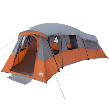 Gezinstent met dak Grijs en Oranje 762 x 655 x 218 cm taft