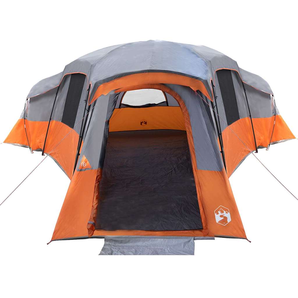 Gezinstent met dak Grijs en Oranje 762 x 655 x 218 cm taft