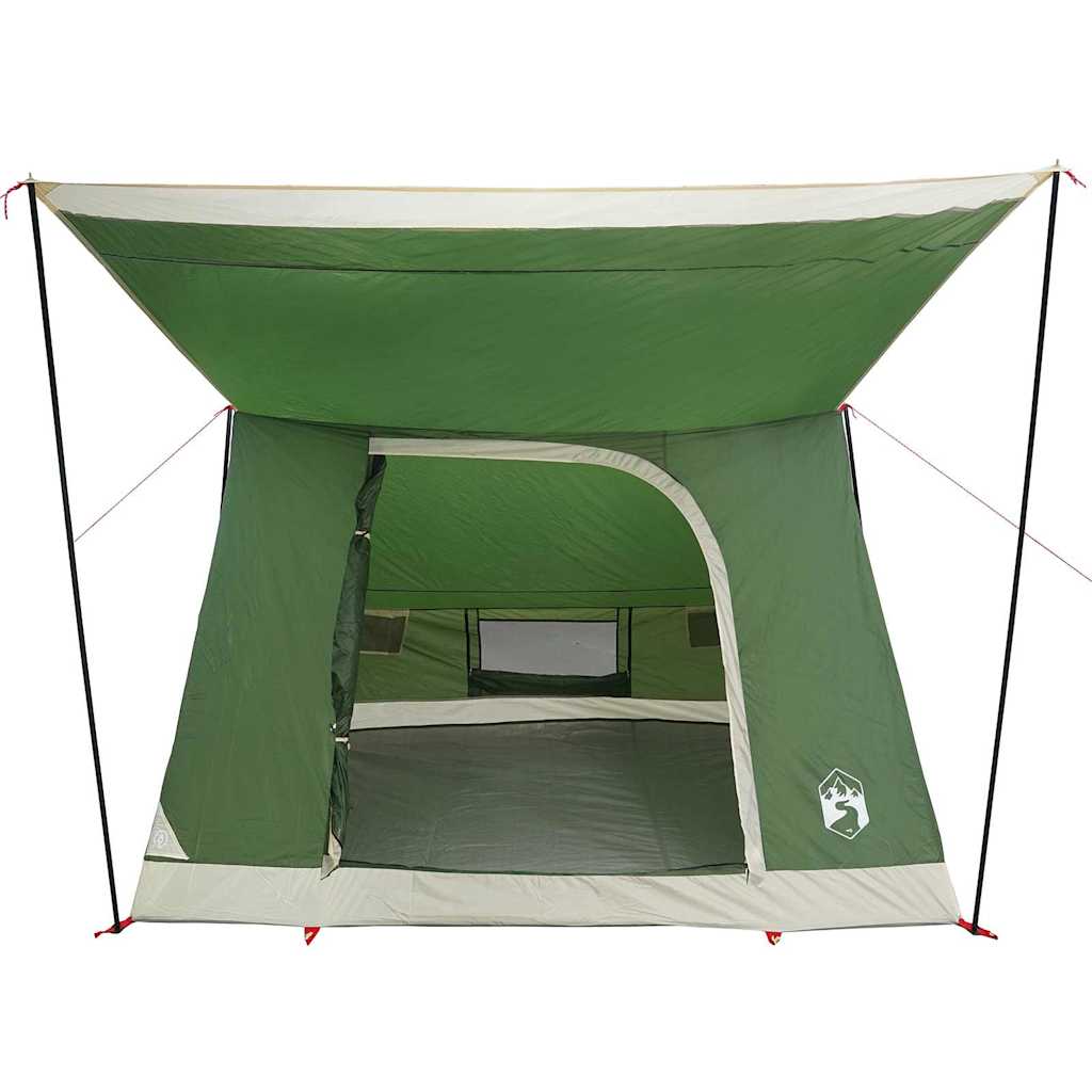Camping Tent met dak met opslag Groen 282 x 225 x 154 cm taft