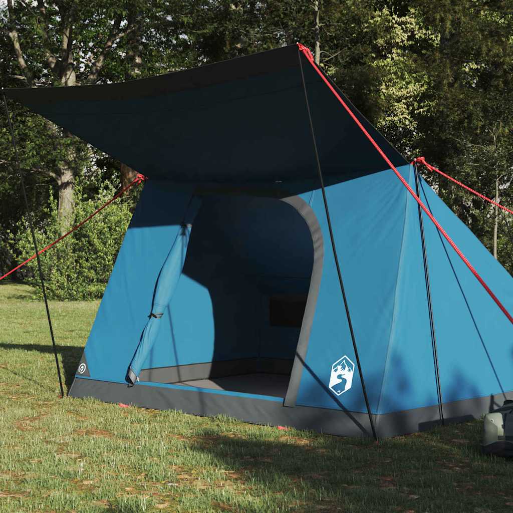 Camping Tent met dak met opslag Blauw 282 x 225 x 154 cm taft
