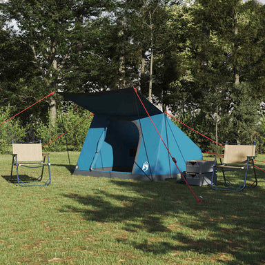 Camping Tent met dak met opslag Blauw 282 x 225 x 154 cm taft