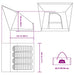 Camping Tent met dak met opslag Blauw 282 x 225 x 154 cm taft