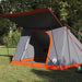 Camping Tent met dak Grijs en Oranje 282 x 225 x 154 cm taft