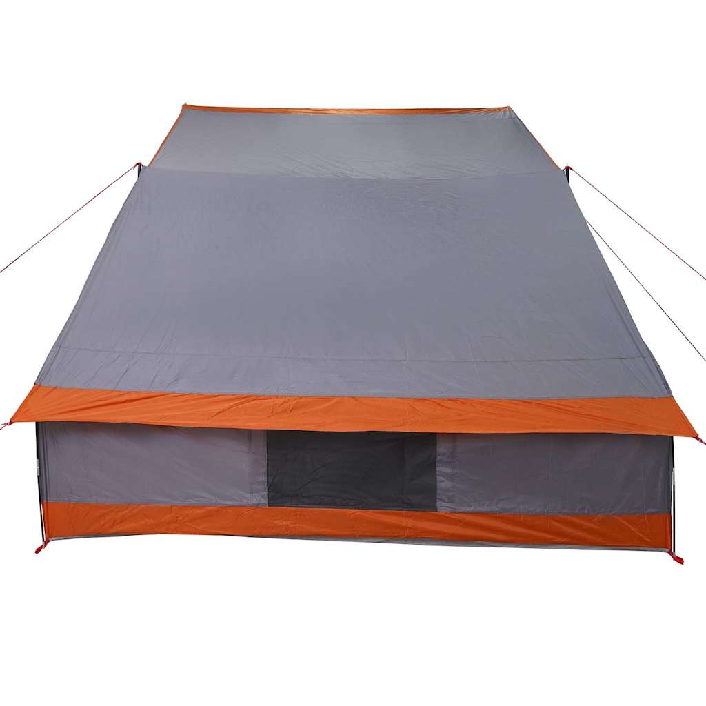 Camping Tent met dak Grijs en Oranje 282 x 225 x 154 cm taft