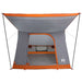 Camping Tent met dak Grijs en Oranje 282 x 225 x 154 cm taft
