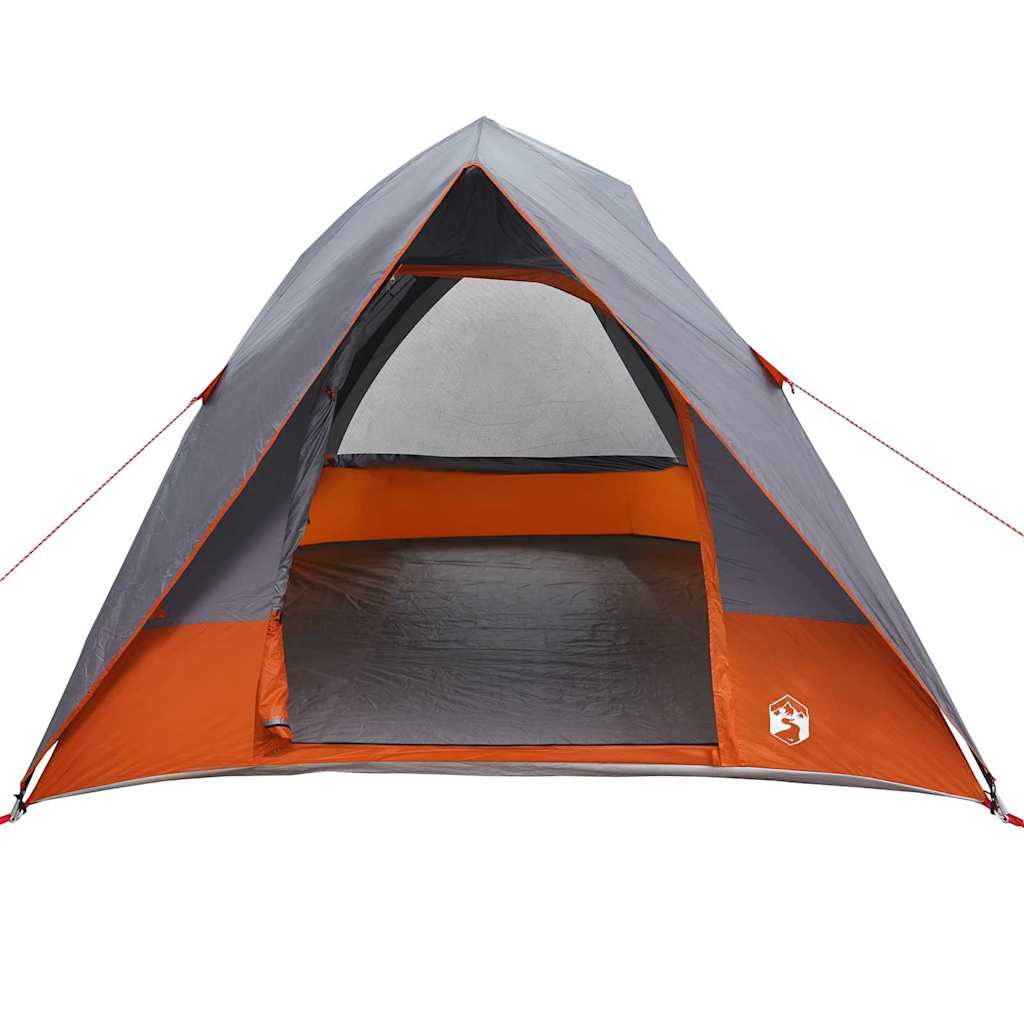 Camping Tent met dak Grijs en Oranje 320 x 275 x 190 cm taft