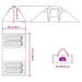 Tunnel tent met dak met opslag Groen 510 x 240 x 156 cm taft