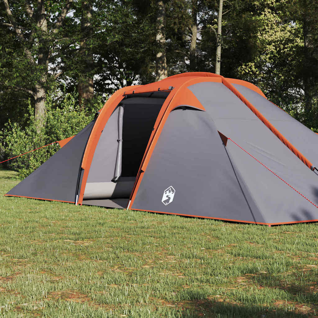 Tunnel tent met dak Grijs en Oranje 510 x 240 x 156 cm taft