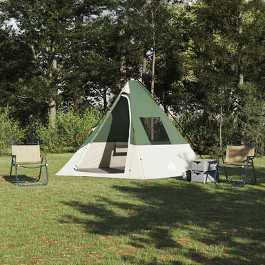 Tipi Tent met dak met opslag Groen 383 x 338 x 217 cm taft